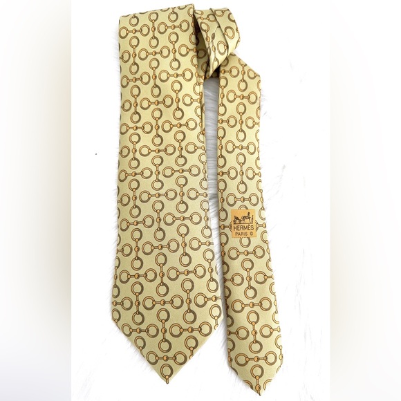 Authentic Hermes Necktie Patterned and made in France - Picture 10 of 10